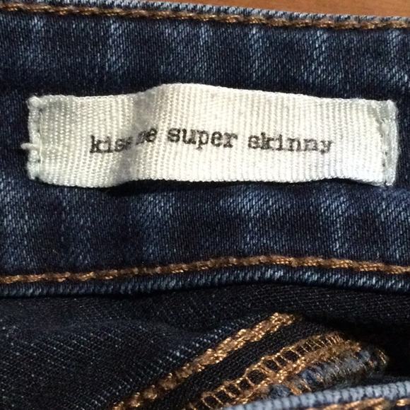 Jessica Simpson 'Kiss Me Super Skinny' Dark Denim Jeans Size 28 - Picture 8 of 16